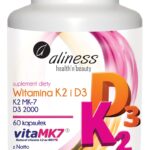 Aliness Witamina K2 MK-7 100 µg z Natto + D3 x 60 kaps.