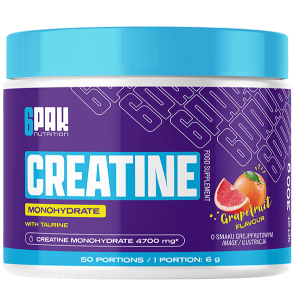 6PAK Creatine Monohydrate Kreatyna 300g