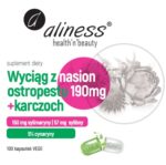 Aliness Ekstrakt z nasion ostropestu 190mg +karczoch x 100 kaps - obrazek 2