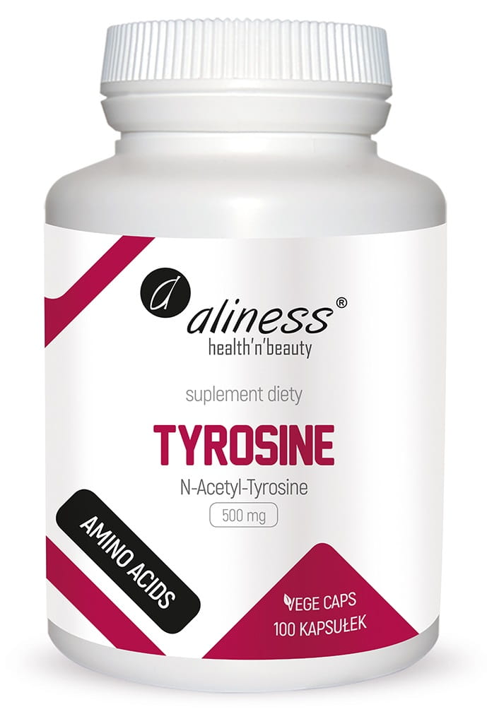tyrosine-web.jpg Aliness N-Acetyl-Tyrosine 500mg x 100 kaps - obrazek 1